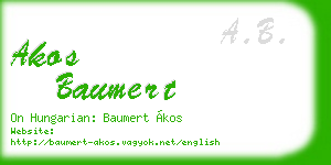 akos baumert business card
